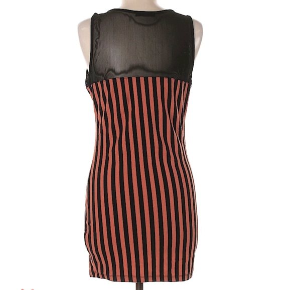 orange and black striped dress - Picture 2 of 2